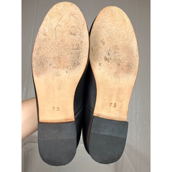 NISOLO Black Leather Round Toe Smoking Shoe Loafer US 7.5 - Picture 9 of 9